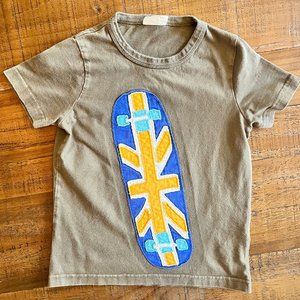 Boys Mini Boden Skateboard Short Sleeve Shirt Size 4-5
